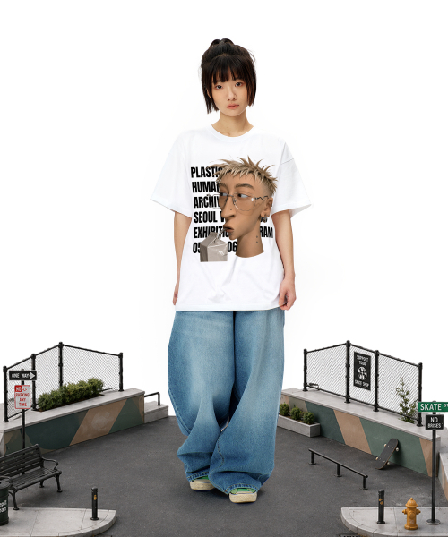 LAUGHER(ラファー)の「プラスチックヒューマンTシャツ - ホワイト(Tシャツ/カットソー・レディース・ホワイト・MEDIUM/LARGE/X-LARGE)」の6枚目の写真