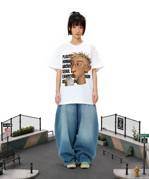 LAUGHER(ラファー)の「プラスチックヒューマンTシャツ - ホワイト(Tシャツ/カットソー・レディース・ホワイト・MEDIUM/LARGE/X-LARGE)」の7枚目の写真