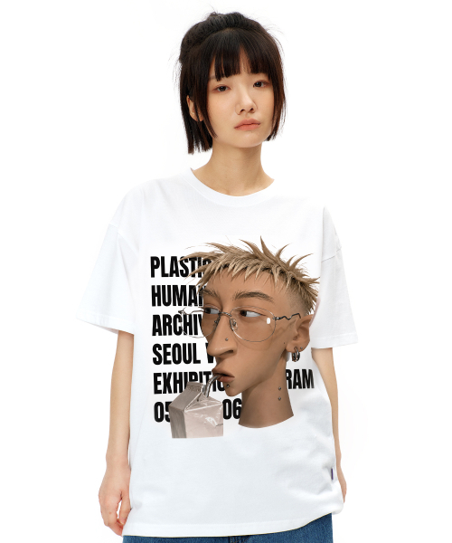 LAUGHER(ラファー)の「プラスチックヒューマンTシャツ - ホワイト(Tシャツ/カットソー・レディース・ホワイト・MEDIUM/LARGE/X-LARGE)」の10枚目の写真