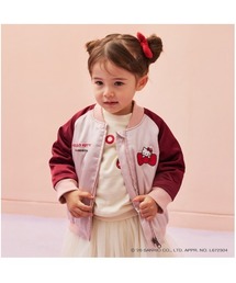 Hoppetta（ホッペッタ）の「【Hoppetta(ホッペッタ)】HELLO KITTY×Hoppetta SOUVENIR JACKET 80-90・90-100・100-110cm / スカジャン（スカジャン）」