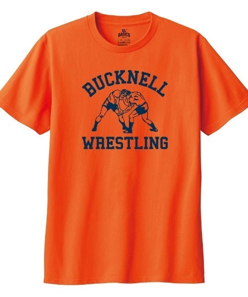 Ol' Basics(オールベーシックス)の「Ol' Basics(オール・ベーシックス) 半袖Tシャツ BUCKNELL ロゴ イラスト プリント 5.6オンス トップス カットソー レディース(Tシャツ/カットソー・レディース・ブラック/オートミール/オレンジ/ホワイト・M/L)」の4枚目の写真