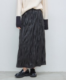 レザー風スカート