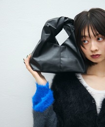 ツイストハンドルミニバッグ/ねじれハンドバッグ