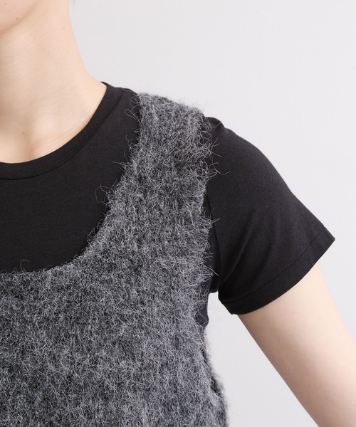le cercle ADAM ET ROPE'(ルセルクルアダムエロペ)の「レイヤードニットビスチェ(その他トップス・レディース・グレー/ベージュ/レッド・FREE)」の17枚目の写真