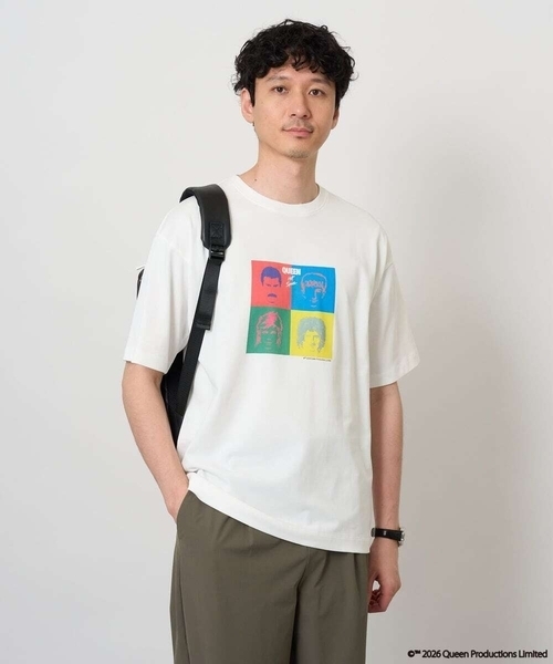 a.v.v(アーヴェヴェ)の「【接触冷感】QUEEN プリントカットソー(Tシャツ/カットソー・メンズ・チャコールグレー/ダークインディゴブルー/レッド・48/46)」の3枚目の写真