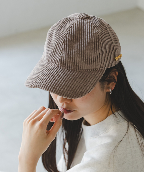 Noble(ノーブル)の「VAN PALMA/ヴァン パルマ コールCAP(キャップ・レディース・ブラウン/アイボリー・FREE)」の2枚目の写真