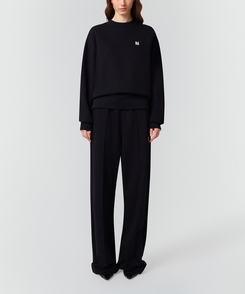 MSGM（エムエスジーエム）の「TheMwave モノグラムパッチ スウェットパンツ（スウェットパンツ・レディース・ブラック・M/S）」の2枚目の写真