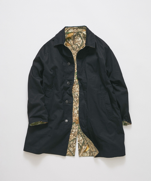 JOURNAL STANDARD（ジャーナルスタンダード）の「カモ柄 リバーシブル バルカラー コート（ステンカラーコート・メンズ・ベージュ・MEDIUM/LARGE）」の22枚目の写真