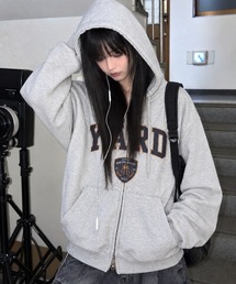 『Openyard/オープンヤード』COLLEGIATE CREST HOODIE ZIP UP/カレッジエイトクレストジップアップパーカー