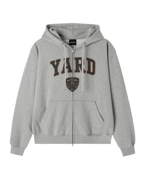 Openyard(オープンヤード)の「『Openyard/オープンヤード』COLLEGIATE CREST HOODIE ZIP UP/カレッジエイトクレストジップアップパーカー(パーカー・メンズ・ピンク/グレー・M/L)」の9枚目の写真
