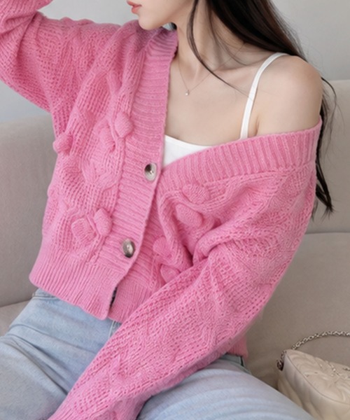 GLAMOROUS JANE(グラマラスジェーン)の「リボンモチーフニットカーディガン(カーディガン/ボレロ・レディース・ホワイト/ピンク/ブラック・FREE)」の21枚目の写真