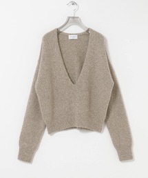 new basic CASHMERE SILK DEEP V-NECK KNIT