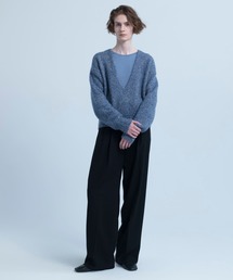 new basic CASHMERE SILK DEEP V-NECK KNIT