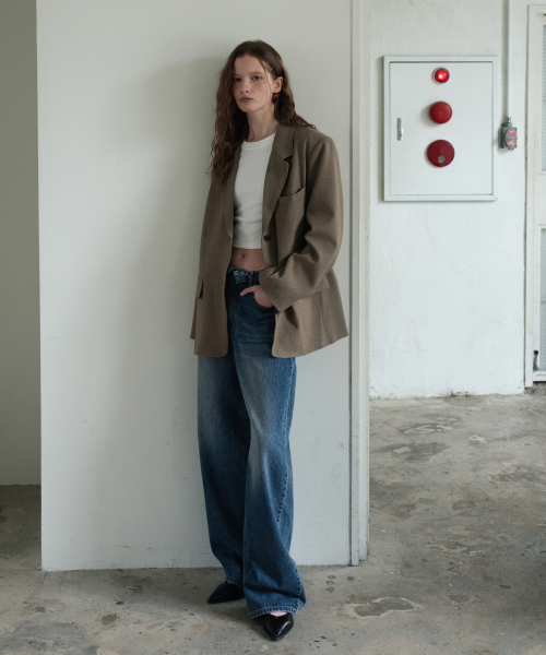 WAARFORWOMAN(ワール・フォー・ウーマン)の「W1161 ターンオーバーワイドパンツ_ディープブルー(デニムパンツ・レディース・その他・SMALL/MEDIUM/LARGE)」の7枚目の写真