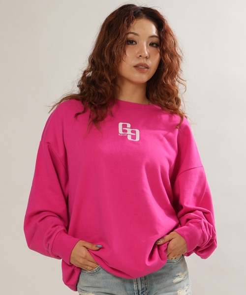 GYDA(ジェイダ)の「GYDA/ジェイダ ベッチュウ GG BACK BIJOU PO スウェット 072652737901(スウェット・レディース・ブラック/オフホワイト/ピンク/ミント・FREE)」の4枚目の写真