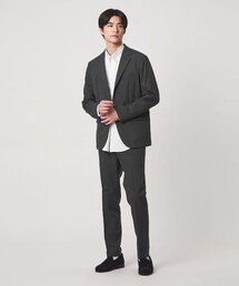 【WEB限定】JUST fit ウールライク ナロー セットアップ ジャケット＆パンツ -ストレッチ-