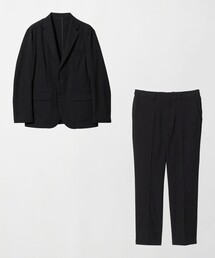【WEB限定】JUST fit ウールライク ナロー セットアップ ジャケット&パンツ -ストレッチ-