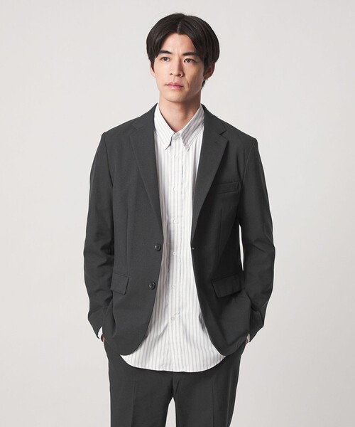 green label relaxing(グリーンレーベルリラクシング)の「【WEB限定】JUST fit ウールライク ナロー セットアップ ジャケット&パンツ -ストレッチ-(セットアップ・メンズ・ブラック/ネイビー/ダークブラウン/オリーブ/ダークグレー・XL/L/M/XXL/S/XS)」の11枚目の写真