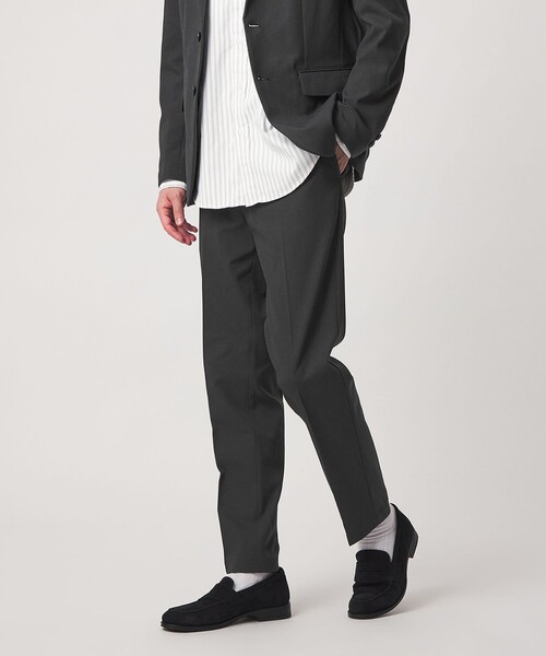 green label relaxing(グリーンレーベルリラクシング)の「【WEB限定】JUST fit ウールライク ナロー セットアップ ジャケット&パンツ -ストレッチ-(セットアップ・メンズ・ブラック/ネイビー/ダークブラウン/オリーブ/ダークグレー・XL/L/M/XXL/S/XS)」の12枚目の写真