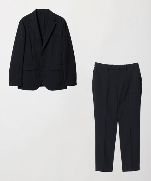 green label relaxing(グリーンレーベルリラクシング)の「【WEB限定】JUST fit ウールライク ナロー セットアップ ジャケット&パンツ -ストレッチ-(セットアップ・メンズ・ブラック/ネイビー/ダークブラウン/オリーブ/ダークグレー・XL/L/M/XXL/S/XS)」の13枚目の写真