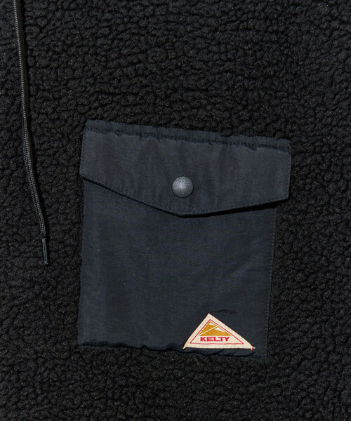 FREAK'S STORE(フリークスストア)の「限定展開 KELTY × FREAK'S STORE/ケルティ 別注 ボア フーディー ミドル コート(その他アウター・レディース・ブラック/ナチュラル/オリーブ・フリ-)」の10枚目の写真