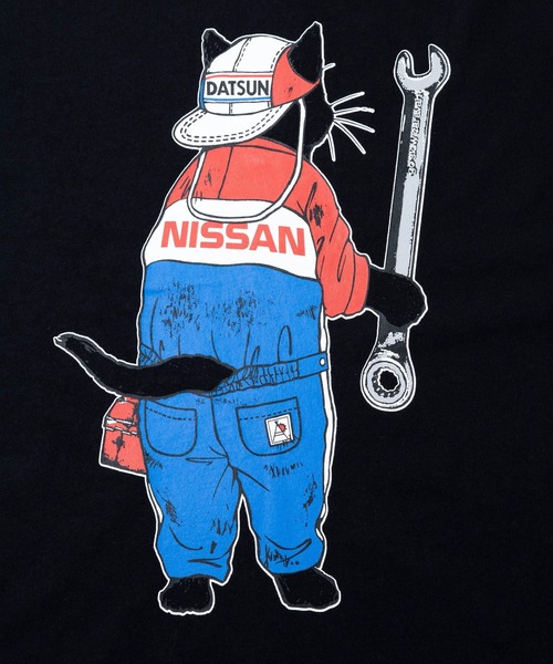 go slow caravan(ゴースローキャラバン)の「NISSAN × gsc USA/C RALLYメカニック猫Tシャツ(Tシャツ/カットソー・メンズ・ホワイト/ブラック・X-LARGE/LARGE/MEDIUM)」の11枚目の写真