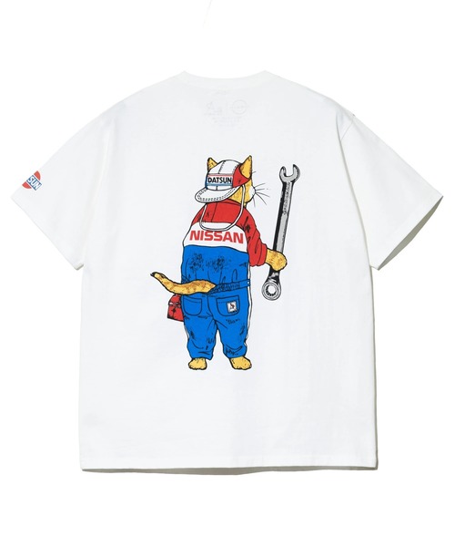go slow caravan(ゴースローキャラバン)の「NISSAN × gsc USA/C RALLYメカニック猫Tシャツ(Tシャツ/カットソー・メンズ・ホワイト/ブラック・X-LARGE/LARGE/MEDIUM)」の14枚目の写真