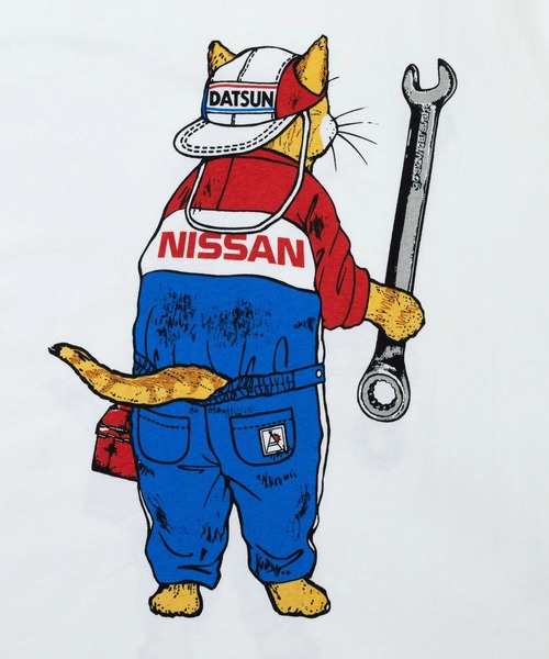 go slow caravan(ゴースローキャラバン)の「NISSAN × gsc USA/C RALLYメカニック猫Tシャツ(Tシャツ/カットソー・メンズ・ホワイト/ブラック・X-LARGE/LARGE/MEDIUM)」の15枚目の写真