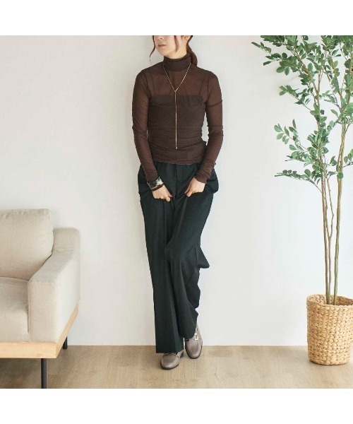 carino(カリーノ)の「【レイン対応】バックルソフトスクエアトゥローファー(ローファー・レディース・ブラック/デザートカモ/グレイッシュベージュ・23.5cm/23cm/24.5cm/24cm/22.5cm)」の10枚目の写真