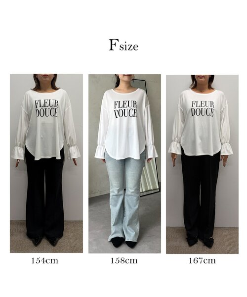 prose verse(プロズヴェール)の「キャンディスリーブロゴロンT(Tシャツ/カットソー・レディース・ブラック/オフホワイト・FREE)」の16枚目の写真