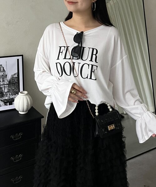 prose verse(プロズヴェール)の「キャンディスリーブロゴロンT(Tシャツ/カットソー・レディース・ブラック/オフホワイト・FREE)」の18枚目の写真