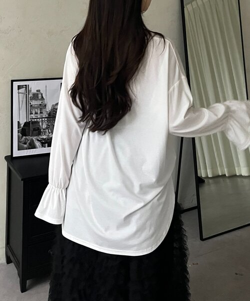 prose verse(プロズヴェール)の「キャンディスリーブロゴロンT(Tシャツ/カットソー・レディース・ブラック/オフホワイト・FREE)」の20枚目の写真