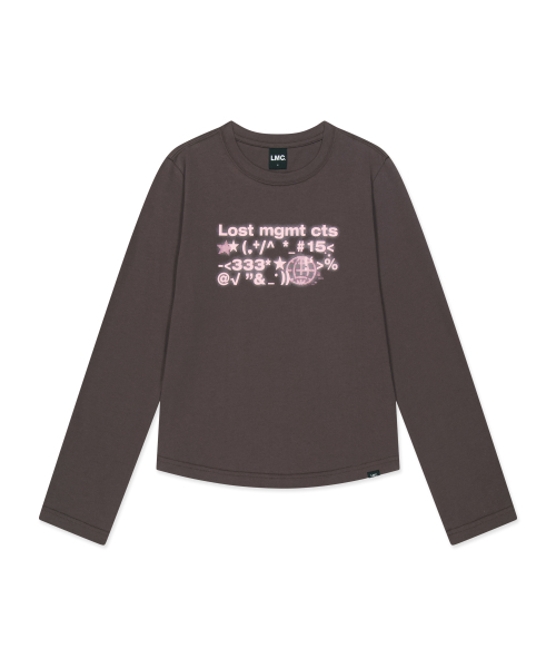 LMCの「WM DIGITAL EMOJI LONG SLV TEE brown(Tシャツ/カットソー・レディース・その他・SMALL/MEDIUM)」の1枚目の写真