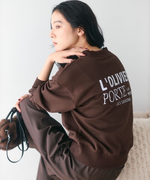 Firsthand(ファーストハンド)の「Firsthand/ファーストハンド 限定展開 オーガニックコットン Vネック スウェット(スウェット・レディース・ブラウン/チャコールグレー/ナチュラル/ピンク・FREE)」の10枚目の写真