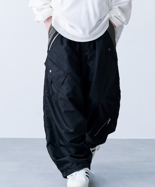 SeeSew(シーソー)の「【UNISEX】NYLON TOP GUN PANTS/ナイロントップガンパンツ(カーゴパンツ・メンズ・ブラック/オリーブ・M/L)」の8枚目の写真