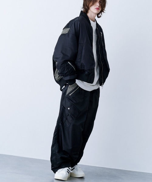 SeeSew(シーソー)の「【UNISEX】NYLON TOP GUN PANTS/ナイロントップガンパンツ(カーゴパンツ・メンズ・ブラック/オリーブ・M/L)」の5枚目の写真