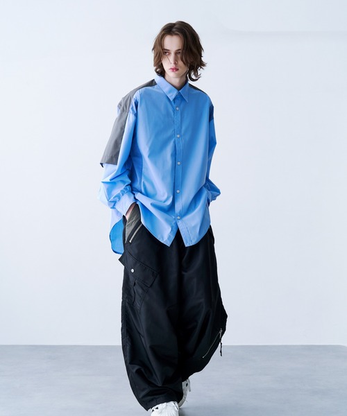SeeSew(シーソー)の「【UNISEX】NYLON TOP GUN PANTS/ナイロントップガンパンツ(カーゴパンツ・メンズ・ブラック/オリーブ・M/L)」の3枚目の写真