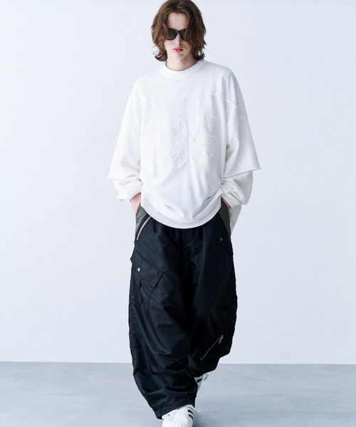 SeeSew(シーソー)の「【UNISEX】NYLON TOP GUN PANTS/ナイロントップガンパンツ(カーゴパンツ・メンズ・ブラック/オリーブ・M/L)」の4枚目の写真