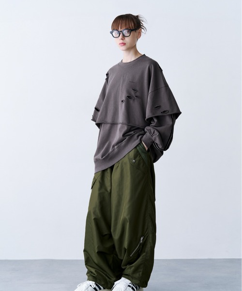 SeeSew(シーソー)の「【UNISEX】NYLON TOP GUN PANTS/ナイロントップガンパンツ(カーゴパンツ・メンズ・ブラック/オリーブ・M/L)」の15枚目の写真