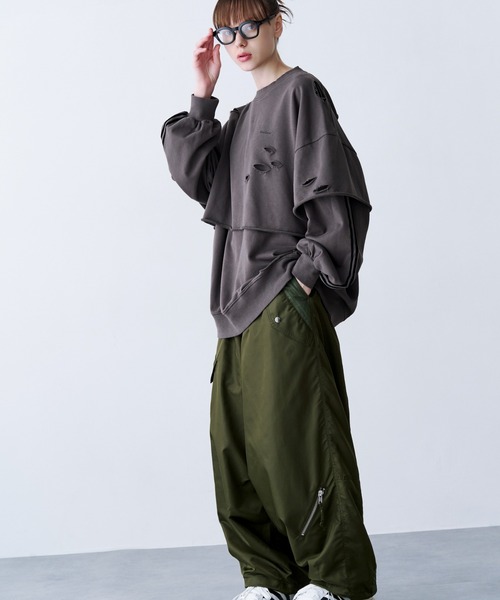 SeeSew(シーソー)の「【UNISEX】NYLON TOP GUN PANTS/ナイロントップガンパンツ(カーゴパンツ・メンズ・ブラック/オリーブ・M/L)」の16枚目の写真