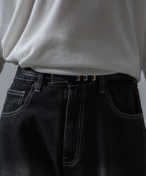 improves(インプローブス)の「ダメージモチーフ カーブデニムパンツ(デニムパンツ・メンズ・ブラック/ブラック系・LARGE/MEDIUM)」の6枚目の写真