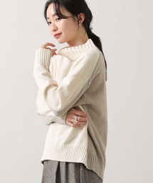 ★WEB限定!!★モールバイカラーハイネックニット