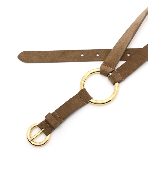 FIGARO Paris（フィガロパリ）の「ARRON スウェード マルバックル ベルト（ベルト・レディース・ベージュ・80）」の4枚目の写真