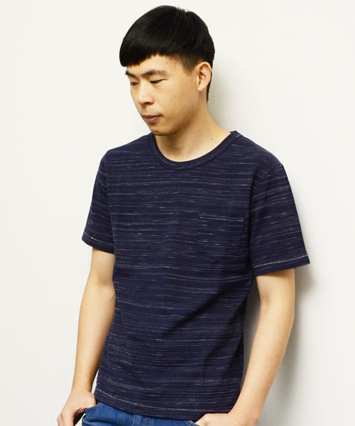 HAMNETT（ハムネット）の「【HAMNETT】 コブラステッチショートスリーブ / カットソー（Tシャツ/カットソー・メンズ・ホワイト/ネイビー・LARGE/MEDIUM/SMALL）」の2枚目の写真