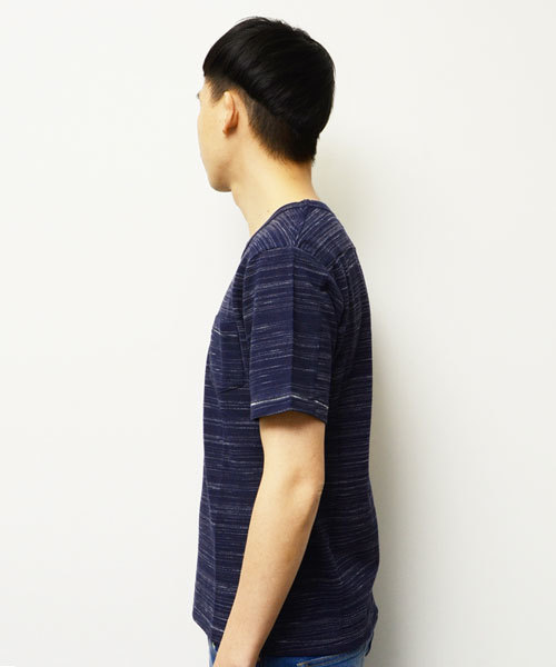 HAMNETT（ハムネット）の「【HAMNETT】 コブラステッチショートスリーブ / カットソー（Tシャツ/カットソー・メンズ・ホワイト/ネイビー・LARGE/MEDIUM/SMALL）」の12枚目の写真