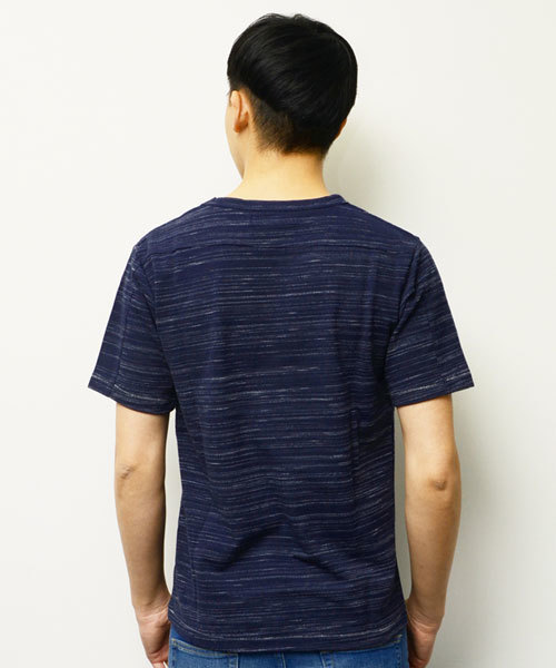 HAMNETT（ハムネット）の「【HAMNETT】 コブラステッチショートスリーブ / カットソー（Tシャツ/カットソー・メンズ・ホワイト/ネイビー・LARGE/MEDIUM/SMALL）」の10枚目の写真