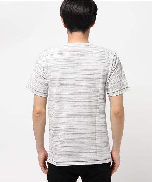 HAMNETT（ハムネット）の「【HAMNETT】 コブラステッチショートスリーブ / カットソー（Tシャツ/カットソー・メンズ・ホワイト/ネイビー・LARGE/MEDIUM/SMALL）」の4枚目の写真