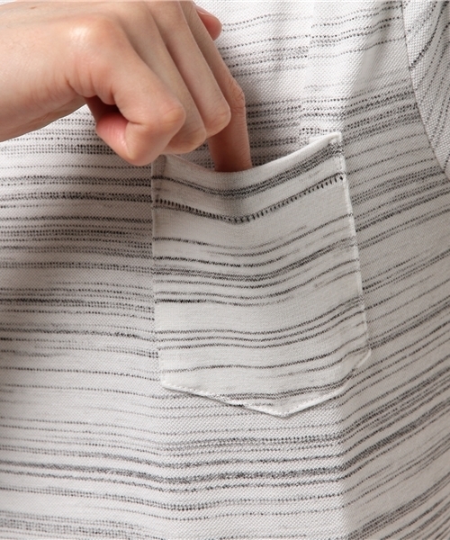 HAMNETT（ハムネット）の「【HAMNETT】 コブラステッチショートスリーブ / カットソー（Tシャツ/カットソー・メンズ・ホワイト/ネイビー・LARGE/MEDIUM/SMALL）」の7枚目の写真