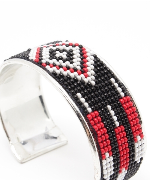 RAGEBLUE（レイジブルー）の「ビーズバングル/722264（ブレスレット・メンズ・レッド/ブラック/ライトブルー・FREE）」の6枚目の写真