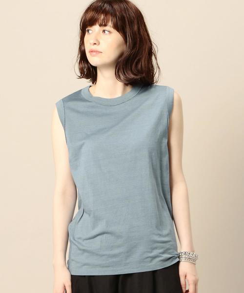 BEAUTY&YOUTH UNITED ARROWS（ビューティーアンドユースユナイテッドアローズ）の「BY ヴィンテージライクノースリーブ◆（Tシャツ/カットソー・レディース・ホワイト/ブラック/レッド/マスタード/ライトブルー・FREE）」の3枚目の写真